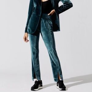 Carbon38 split hem velvet pants XXS